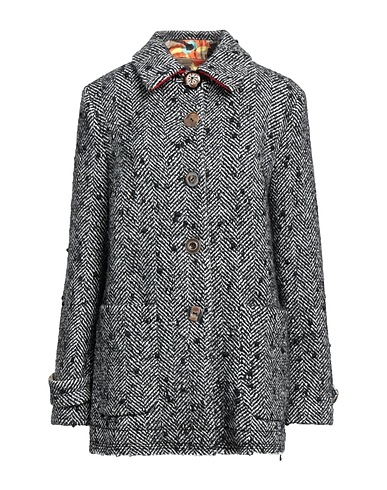 MALÌPARMI Coat Black 54% Acrylic, 26% Wool, 11% Polyester, 5% Alpaca wool, 4% Polyamide