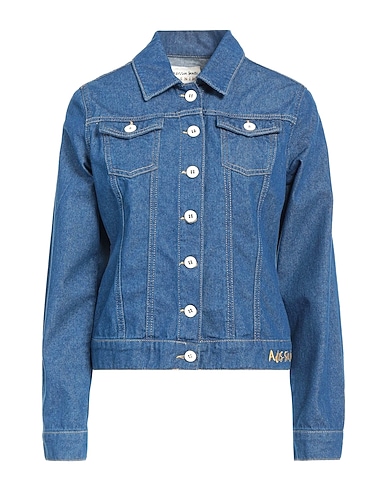 ALESSIA SANTI COATS & JACKETS Blue 100% Cotton
