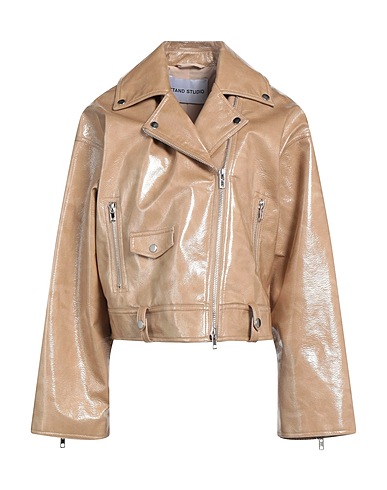 STAND STUDIO Giacca biker Sabbia 90% Poliuretano, 10% Poliuretano termoplastico