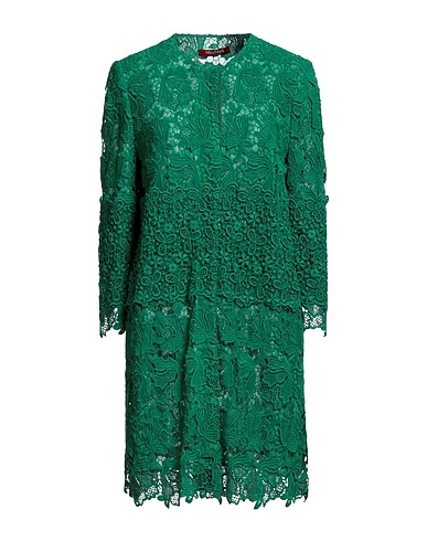 MAX MARA STUDIO Full-length jacket Emerald green 88% Cotton, 12% Polyester