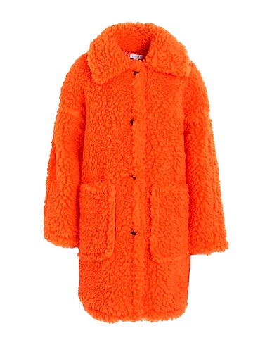 TOPSHOP Teddy Coat Orange 100% Polyester