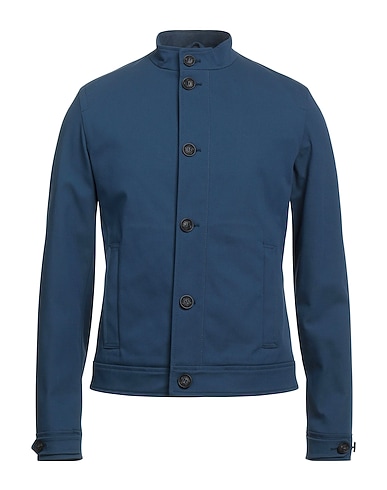 TRUSSARDI Full-length jacket Deep teal 59% Cotton, 36% Polyamide, 5% Elastane