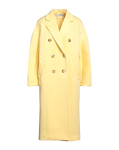MAX MARA コート パステルイエロー ポリエステル 46% / コットン 43% / ナイロン 11%