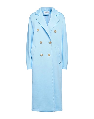 MAX MARA コート ライトブルー ポリエステル 46% / コットン 43% / ナイロン 11%