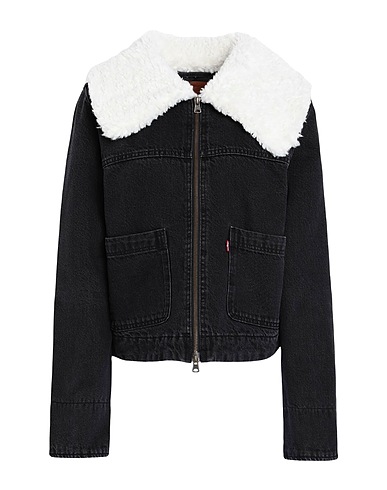 LEVI'S Denim jacket RETRO SHERPA TRUCKER  Black 100% Cotton