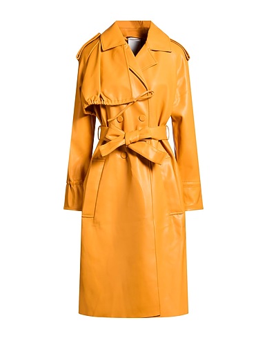 THEMOIRÈ Double breasted pea coat Marigold 65% Polyurethane, 35% Nylon