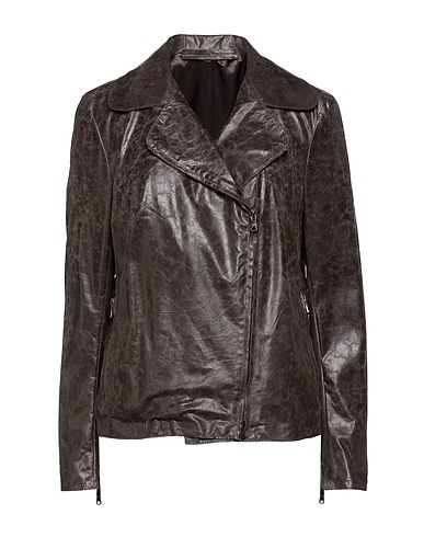 SALVATORE SANTORO Biker jacket Dark brown Ovine leather