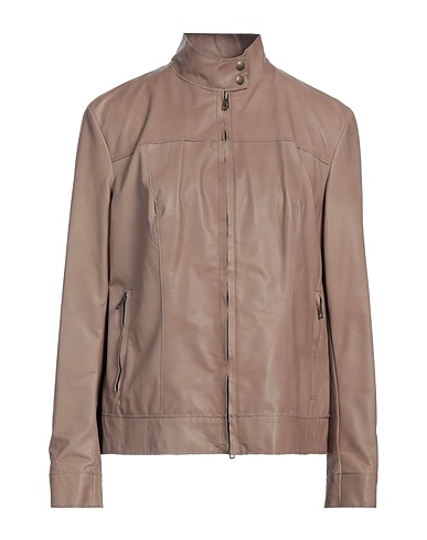 SALVATORE SANTORO Giacca biker Nocciola 100% Pelle ovina