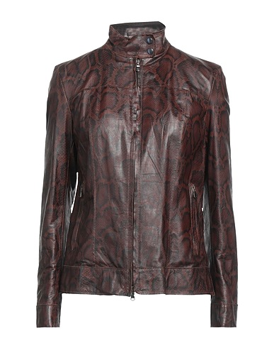 SALVATORE SANTORO Biker jacket Chocolate brown Ovine leather