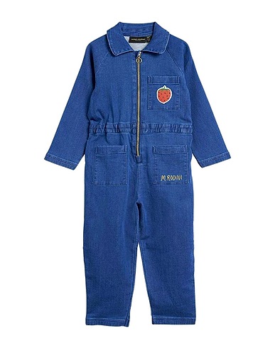 MINI RODINI Jumpsuits Blue Cotton