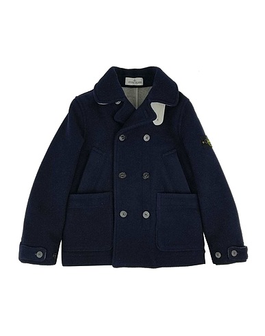 STONE ISLAND Coat Blue Wool