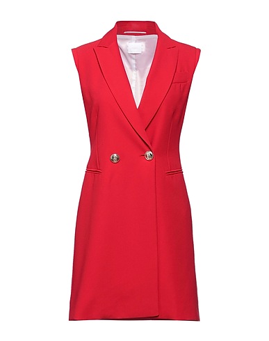 MERCI ITALIA Double breasted pea coat Red 100% Polyester