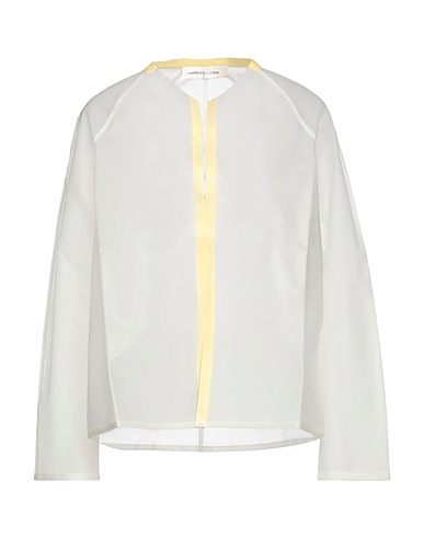 LAMBERTO LOSANI Jacket Pastel yellow 100% Polyurethane, Cashmere