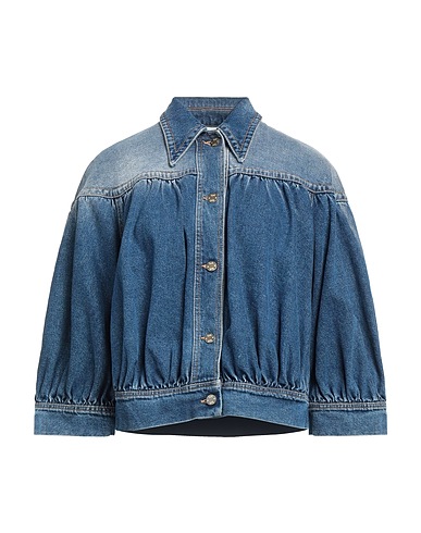 SOALLURE Denim jacket Blue 98% Cotton, 2% Elastane