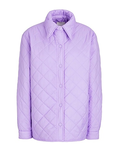 8 by YOOX Пуховик RECYCLED NYLON QUILTED OVERSHIRT
 Сиреневый 100% Переработанный Полиамид