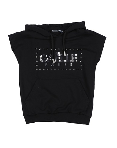 GAëLLE Paris Hooded track jacket  Black 96% Cotton, 4% Elastane