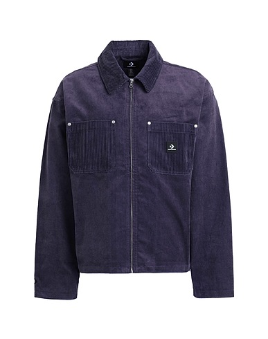 CONVERSE Giubbotto LIGHTWEIGHT SHOP JACKET
 Viola 100% Cotone
