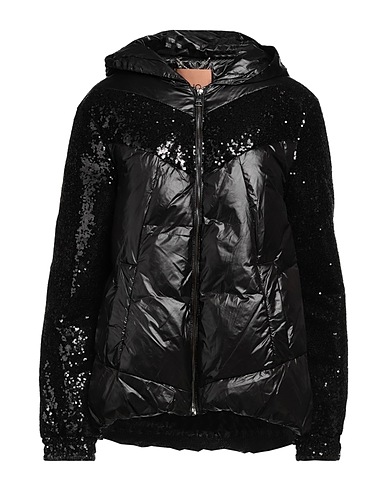 LIU •JO Shell jacket Black 100% Polyamide, Polyester