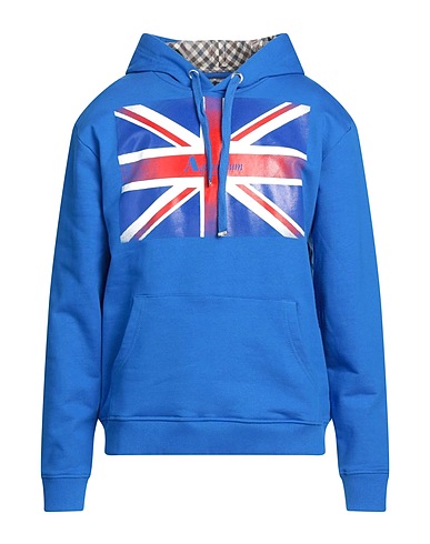 AQUASCUTUM ACTIVE Hooded track jacket  Bright blue 100% Cotton