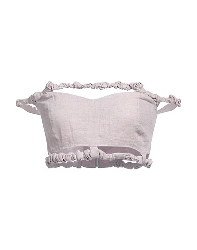 GANNI Off-the-shoulder top Lilac 100% Hemp