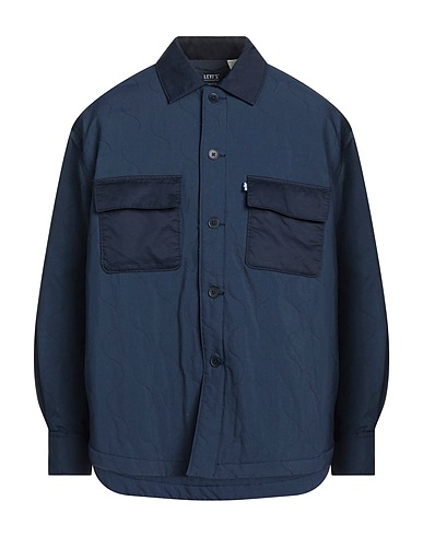 LEVI'S MADE & CRAFTED 無地シャツ ミッドナイトブルー ナイロン 100% / コットン