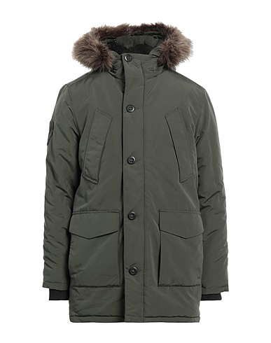 SUPERDRY Manteau long Vert foncé 100% Polyester