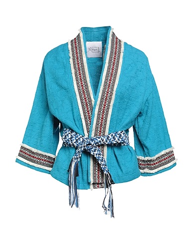 DE' HART Blazer Turquoise 98% Cotton, 2% Other Fibres