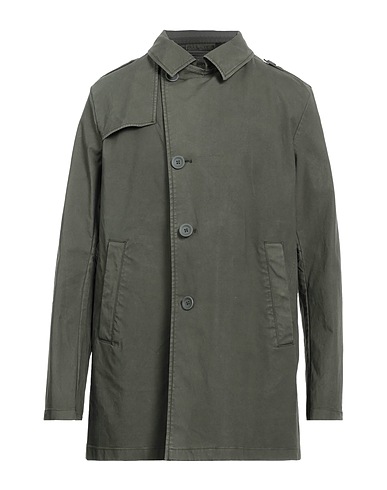 HERNO Full-length jacket Military green 97% Cotton, 3% Elastane