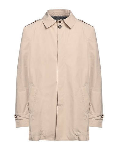 FB UOMO Full-length jacket Beige 58% Polyester, 42% Cotton