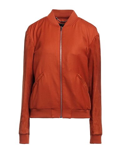 LA PERLA Bomber Rust 87% Virgin Wool, 10% Cashmere, 2% Polyamide, 1% Elastane, Soft Leather