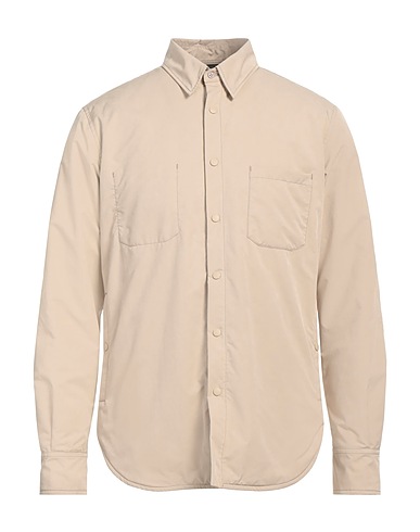 ASPESI Solid colour shirt Beige 70% Polyester, 30% Polyamide