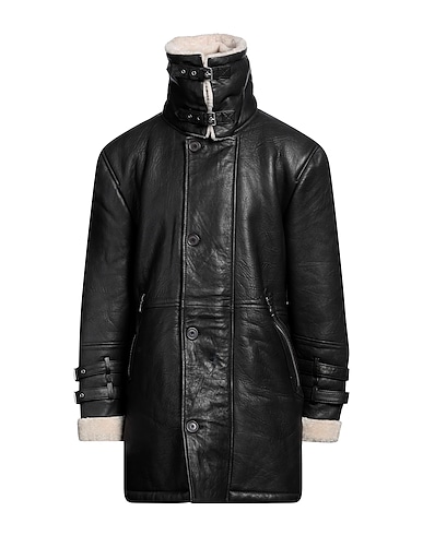 BE EDGY Mantel Schwarz 100% Schaffell, Polyester