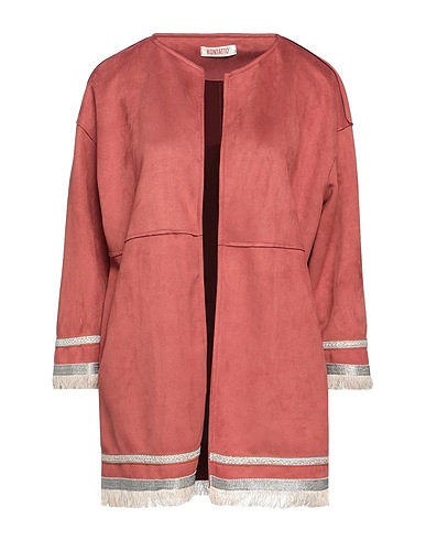 KONTATTO Full-length jacket Brick red 92% Polyester, 8% Elastane