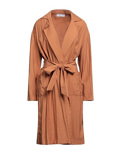 KAOS Full-length jacket Camel 90% Viscose, 10% Polyester