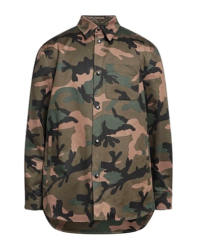 VALENTINO GARAVANI Patterned shirt Military green 100% Cotton