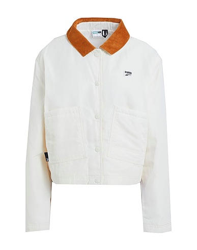 PUMA Jacket Downtown Padded Coach Jacket Ivory 100% Polyester, Cotton
