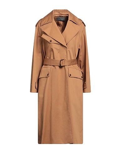ALBERTA FERRETTI Full-length jacket Camel 98% Cotton, 2% Elastane