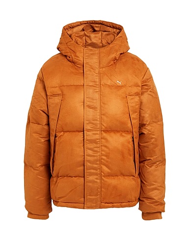 PUMA Shell jacket MMQ Faux Leather Down Jacket Camel 100% Polyester