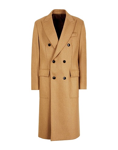 8 by YOOX Cabanjacke & Zweireiher DOUBLE-BREASTED OVERLONG COAT
 Kamel 60% Wolle, 20% Polyester, 15% Polyamid, 5% Andere Fasern