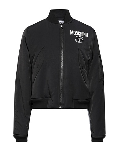 MOSCHINO Bomber Black 100% Polyamide, Virgin Wool, Elastane