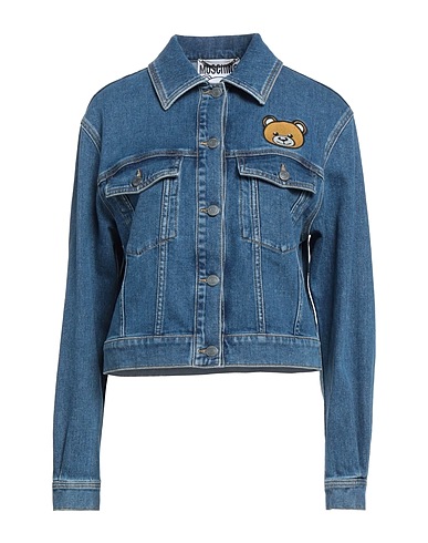 MOSCHINO Denim jacket Blue 99% Organic cotton, 1% Elastane