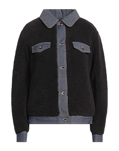 LOVE MOSCHINO Teddy Coat Black 100% Polyester
