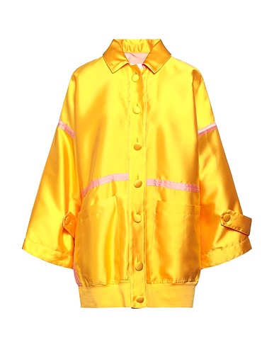 BRAND UNIQUE Full-length jacket Yellow 100% Polyester