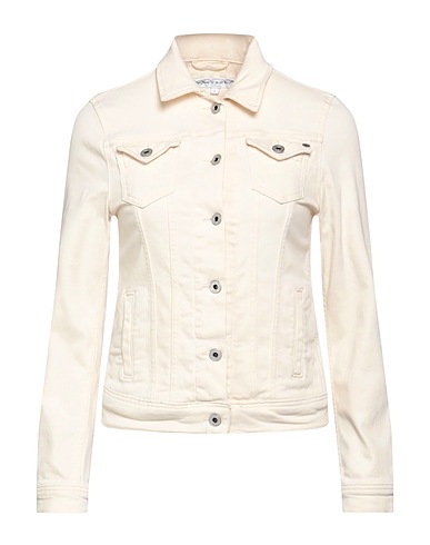 PEPE JEANS デニムブルゾン アイボリー コットン 90% / ポリエステル 8% / ポリウレタン 2%