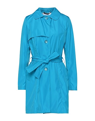 SEES INFINITELY WOMAN Full-length jacket Azure 100% Polyester
