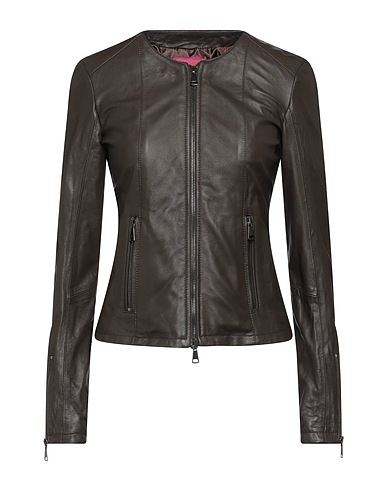 STEWART Jacket Dark brown Lambskin