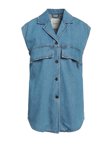 T_COAT Giubbotto jeans Blu 100% Cotone