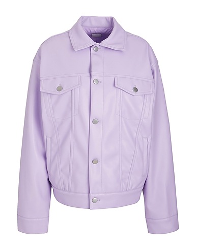 8 by YOOX Jacket Lilac 65% Polyurethane, 35% Polyester