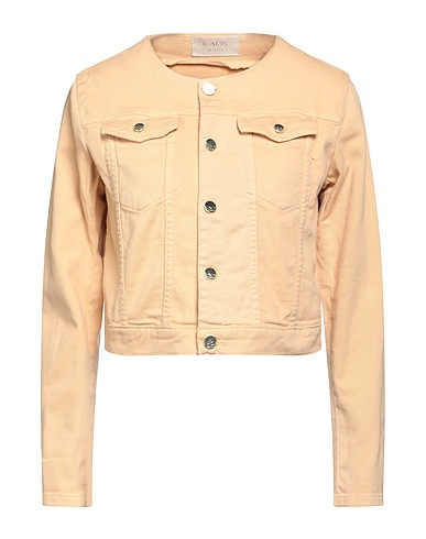 KAOS JEANS Denim jacket Apricot 98% Cotton, 2% Elastane