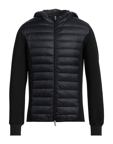 CENTOGRAMMI Shell  jacket Black 100% Nylon, Polyester, Viscose, Elastane